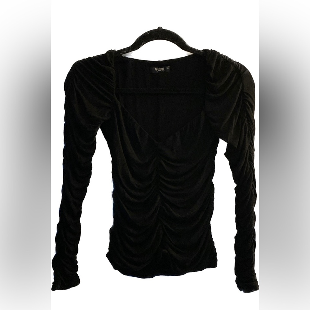 NWT Michael Lauren Reginald Ruched Square Neck Top